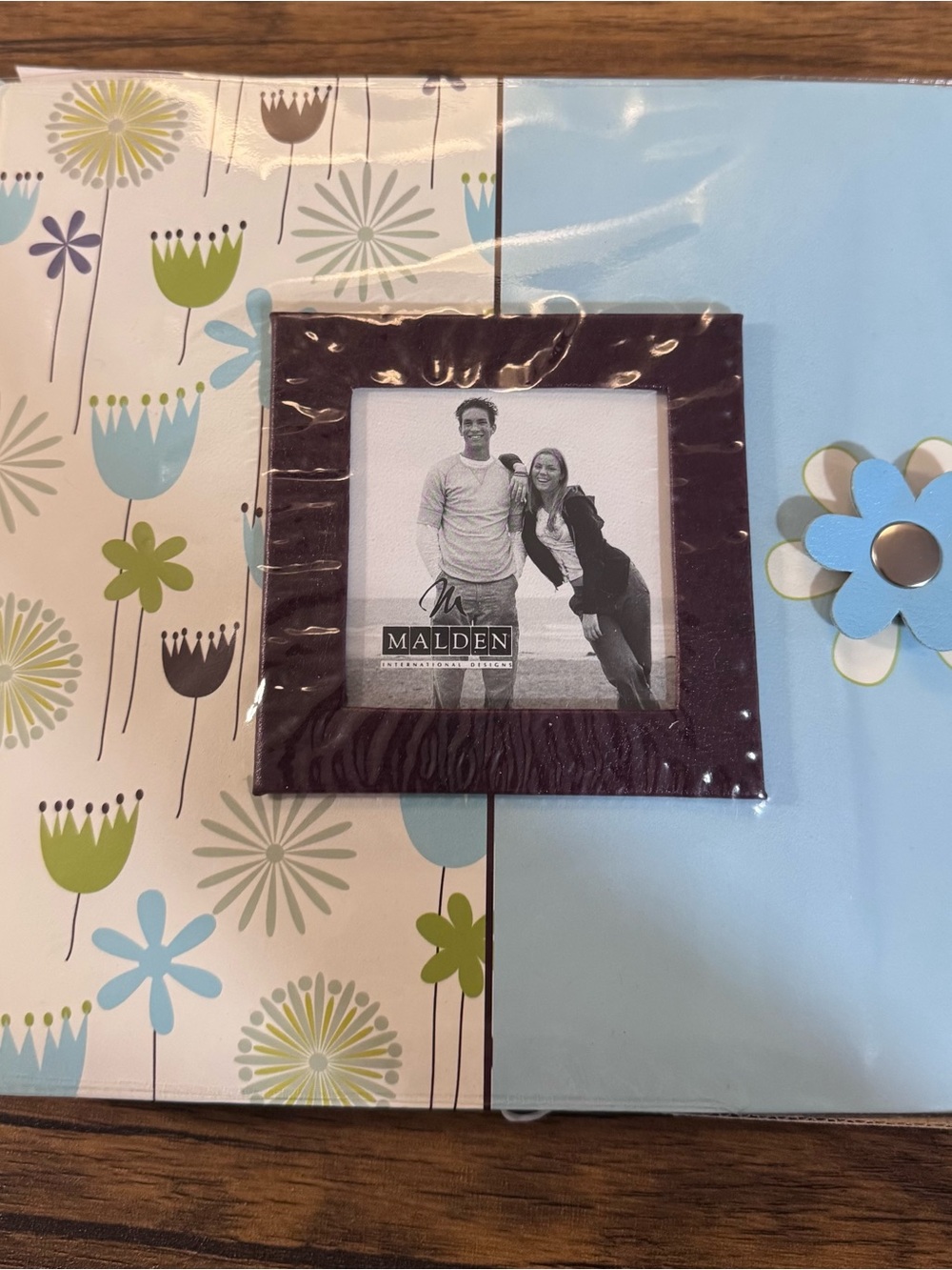 Malden Floral Photo Album with Front Frame & Snap Closure NWT